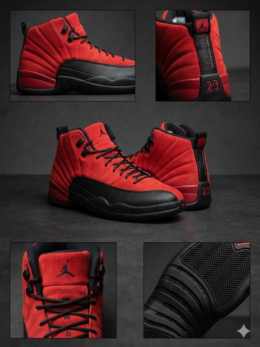 Nike Air Jordan 12 Retro Men’s Basketball Shoes - Red/Black
